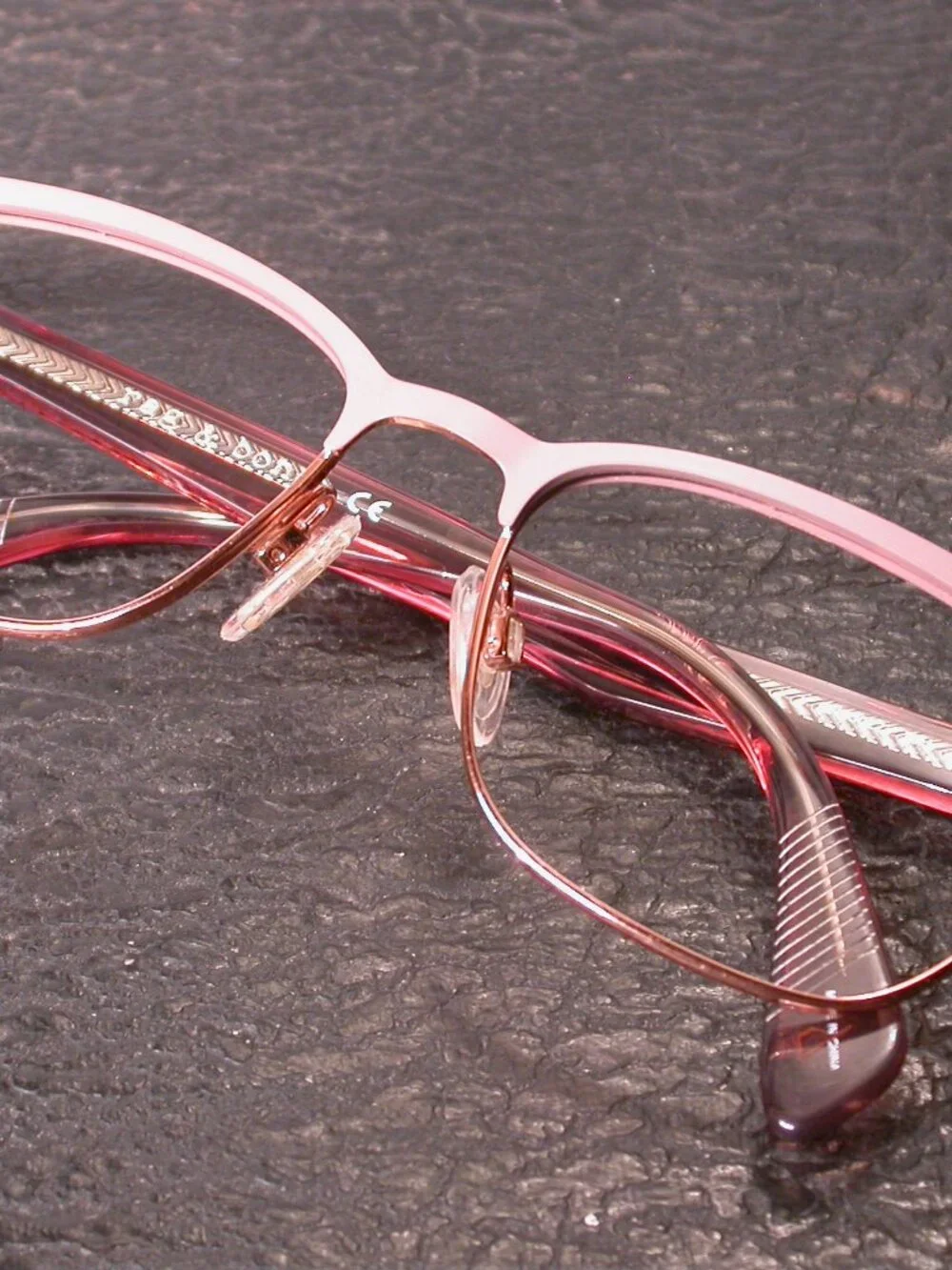 Rag & Bone Clear Dusty Rose Pink and Gold Eyeglasses Frames
